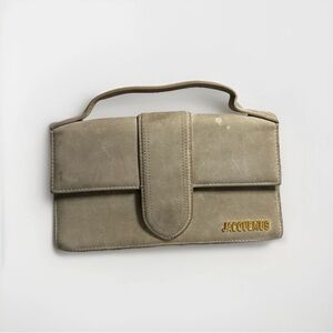 Jacquemus Taupe Leather Clutch